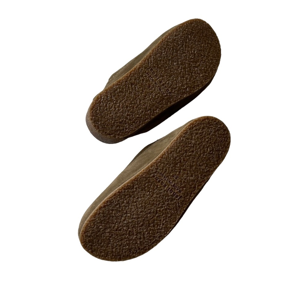 Jenni Kayne Shearling Moc Clog Laurel Green Suede Size 7 Made in Italy - Picture 7 of 8